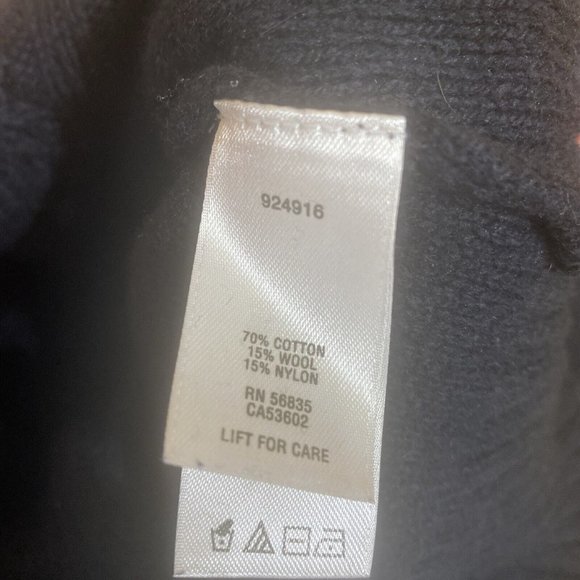 Cabela's Womens Cable Knit Sweater Sz L Black Turtle Neck TUnic Long Wool Blend - Picture 7 of 7